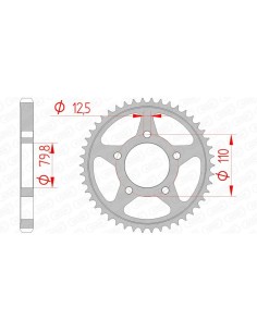 Rear sprocket AFAM Steel...