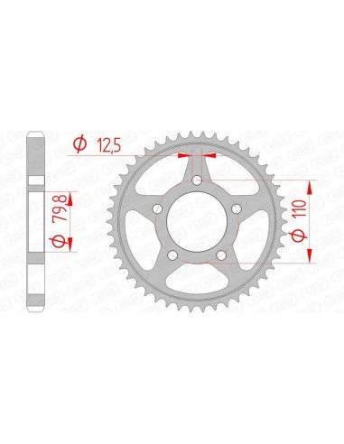 Pinion standard din oțel AFAM 86600 - 530