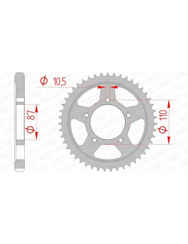Pinion standard din oțel AFAM 14601 - 530