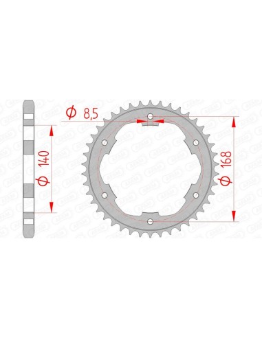 Pinion spate standard din oțel AFAM 92634 - 525