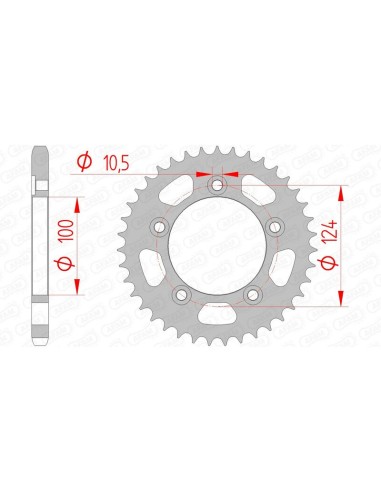 Pinion standard din oțel AFAM 50612 - 525