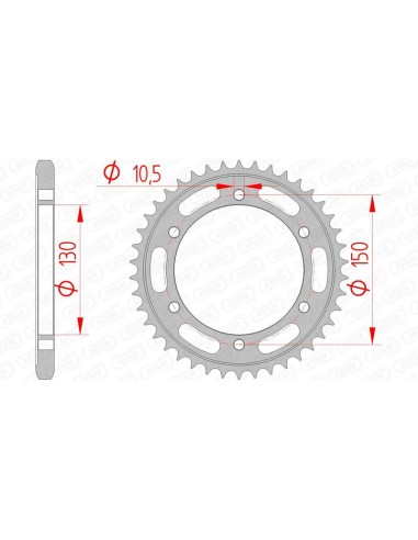 Pinion standard din oțel AFAM 12606 - 525