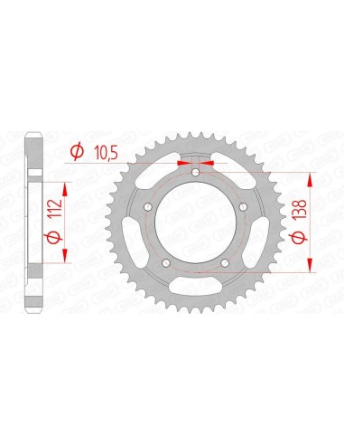 Pinion spate standard din oțel AFAM 12607 - 530