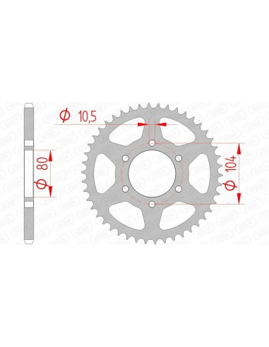 Pinion standard din oțel AFAM 16606 - 520