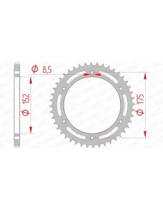 Rear sprocket AFAM Steel...