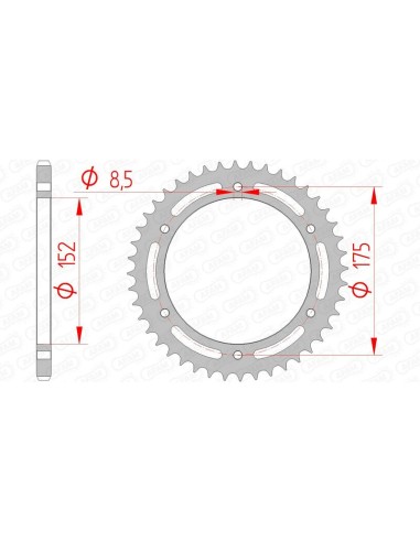 Pinion spate standard din oțel AFAM 12301 - 520