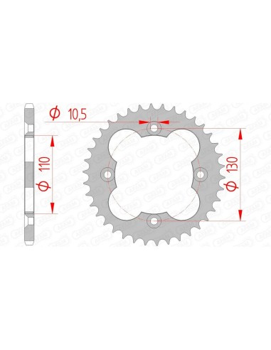 Pinion standard din oțel AFAM 10318 - 520