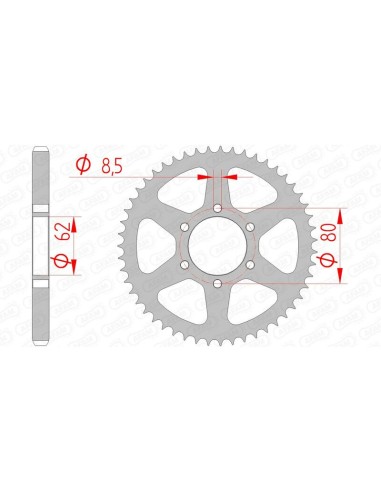 Pinion standard din oțel AFAM 12208 - 428