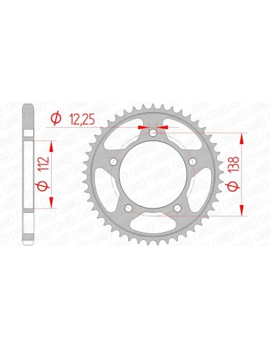 Pinion standard din oțel AFAM 10613 - 525
