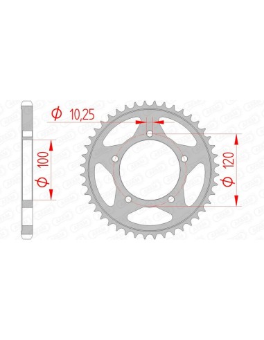 Pinion spate standard din oțel AFAM 35802 - 525