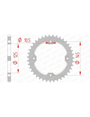 Pinion standard din oțel AFAM 12407 - 520