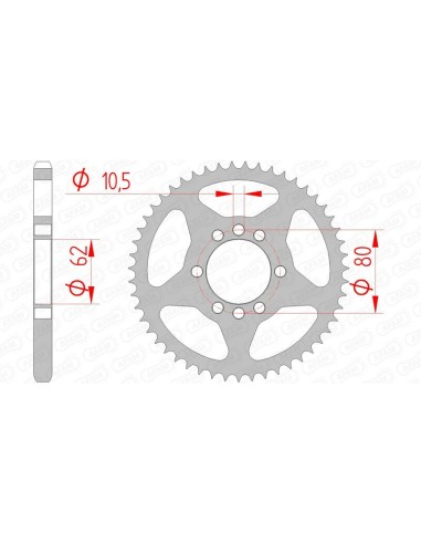 Pinion standard din oțel AFAM 12204 - 428