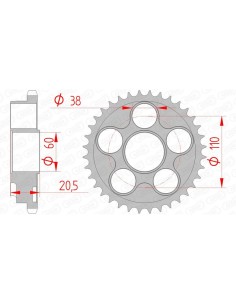Rear sprocket AFAM Steel...