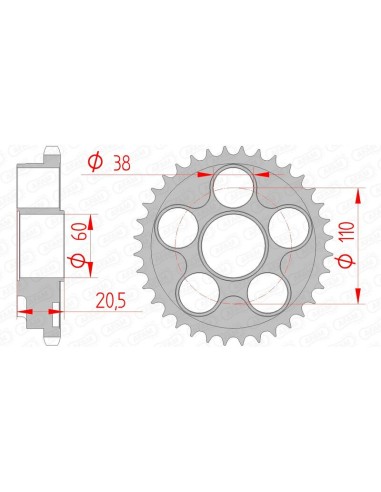Pinion spate standard din oțel AFAM 50605 - 525