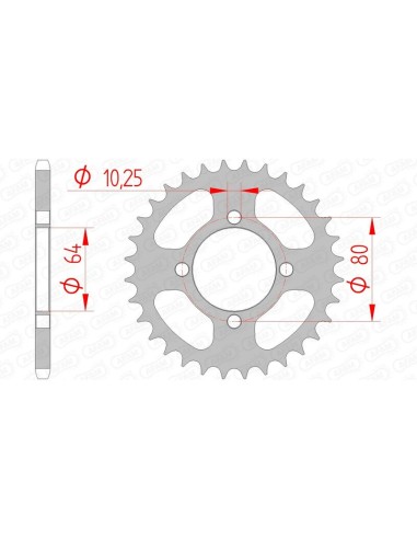 Pinion standard din oțel AFAM 12214 - 520