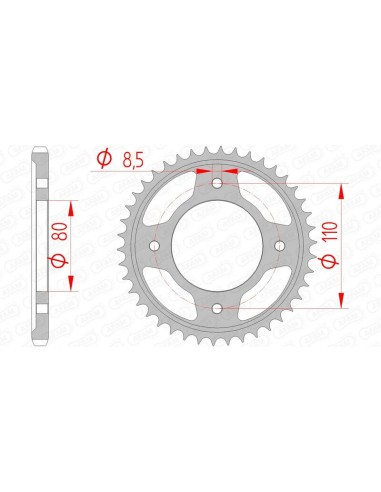 Pinion standard din oțel AFAM 10235 - 428