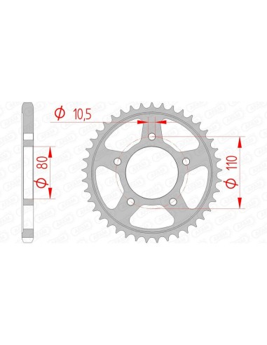 Pinion standard din oțel AFAM 10504 - 525
