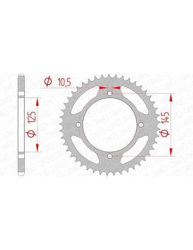Pinion standard din oțel AFAM 12505 - 520