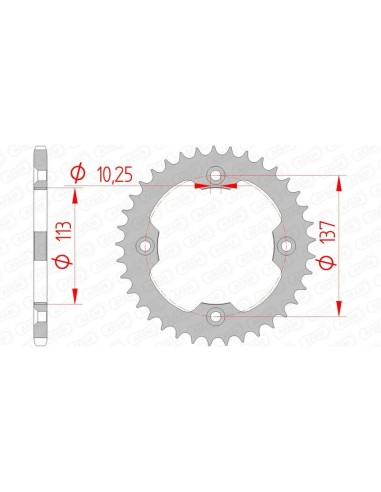 Pinion standard din oțel AFAM 14412 - 520