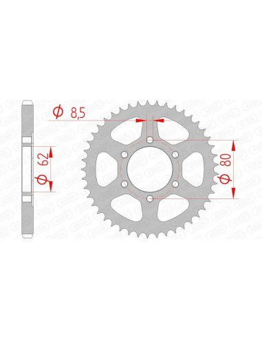 Pinion standard din oțel AFAM 12203 - 428