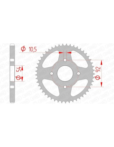 AFAM Steel Standard Rear Sprocket 12202 - 428