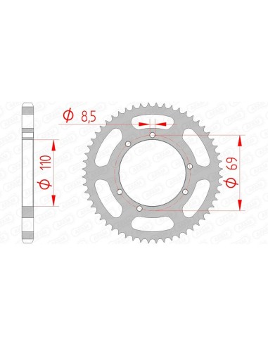 Pinion standard din oțel AFAM 59104 - 428