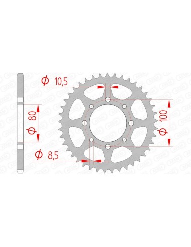 AFAM Steel Standard Rear Sprocket 14312 - 520