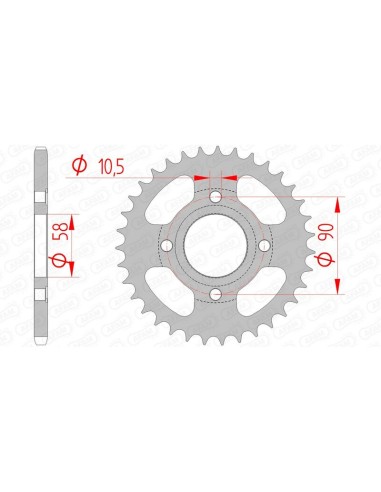 Pinion standard din oțel AFAM 10214 - 520