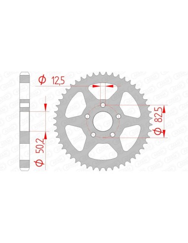 Pinion spate standard din oțel AFAM 92803 - 530