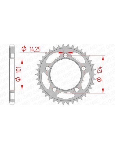 Pinion standard din oțel AFAM 71801 - 525