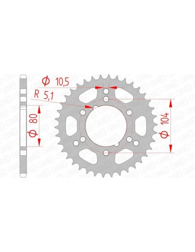 Pinion standard din oțel AFAM 98300 - 520