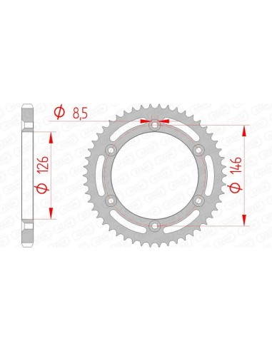 Pinion standard din oțel AFAM 14207 - 428
