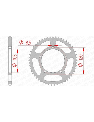 Pinion standard din oțel AFAM 35103 - 420