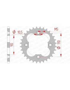 Rear sprocket AFAM Steel...