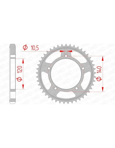 Pinion standard din oțel AFAM 86603 - 530