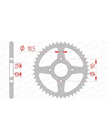 Pinion standard din oțel AFAM 10221 - 520