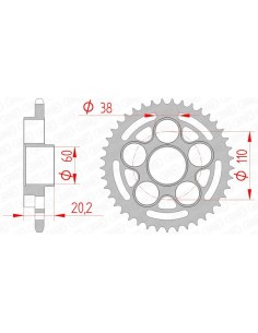 Rear sprocket AFAM Steel...