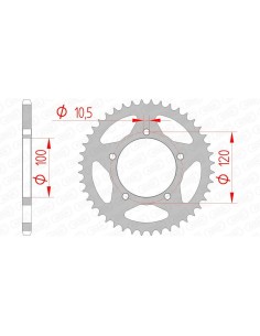 Pinion spate standard din...