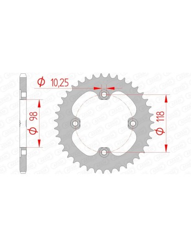 AFAM Steel Standard Rear Sprocket 92401 - 520