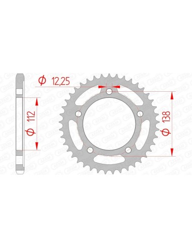 Pinion standard din oțel AFAM 10517 - 525