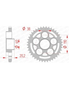 Rear sprocket AFAM Steel...