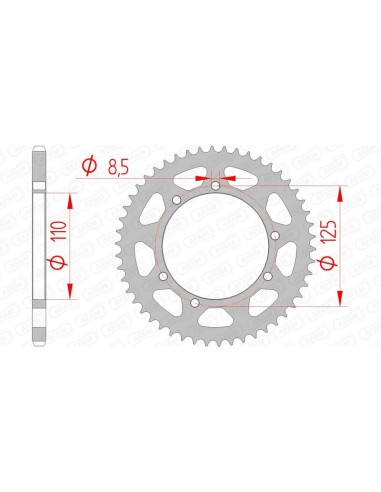 AFAM Steel Standard Rear Sprocket 14109 - 420