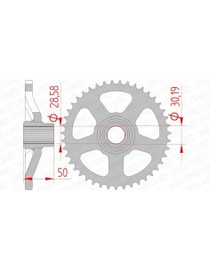 Rear sprocket AFAM Steel...