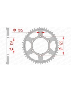 Rear sprocket AFAM Steel...