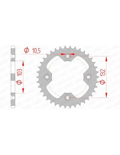 Rear sprocket AFAM Steel...