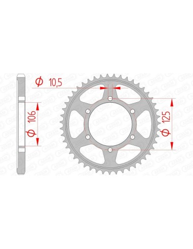 Pinion standard din oțel AFAM 86605 - 525