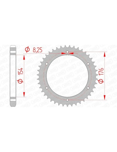 AFAM Steel Standard Rear Sprocket 10607 - 530