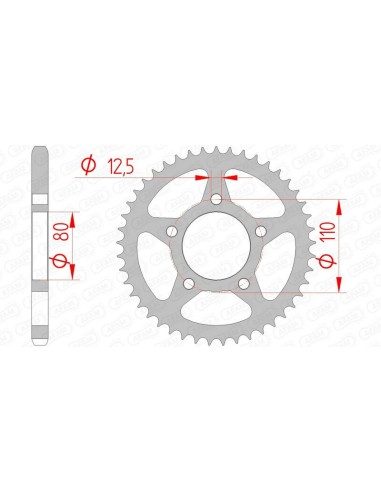 Pinion standard din oțel AFAM 10608 - 525