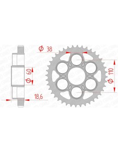Rear sprocket AFAM Steel...