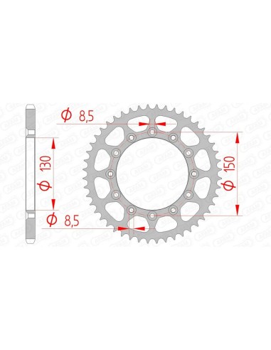 AFAM Steel Standard Rear Sprocket 12323 - 520